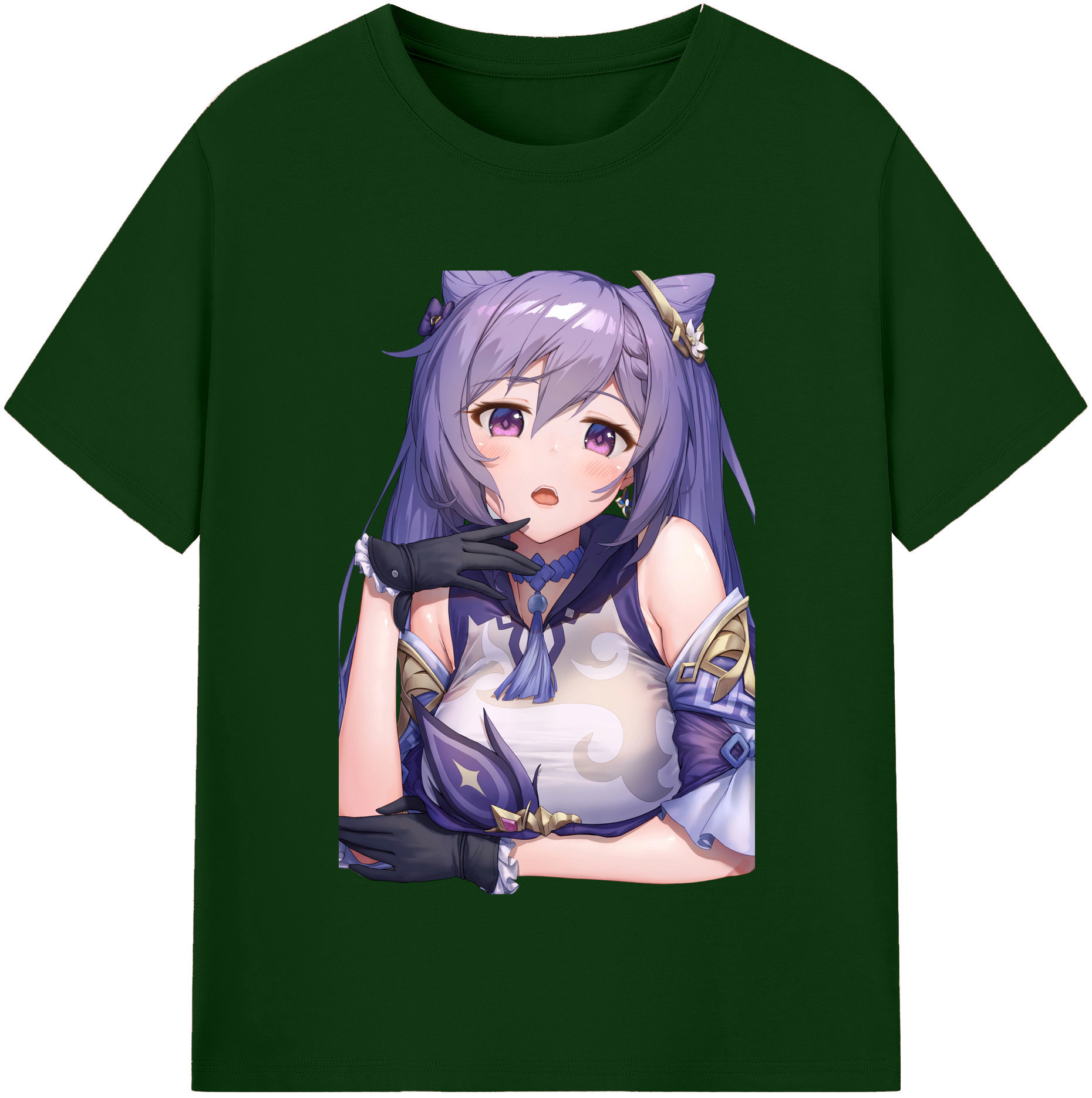 げんし神 刻晴 こくせい genshin Kokusei 綿100％半袖Tシャツ（フロントプリント）
